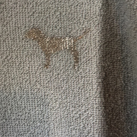 Pink women’s small white sweatshirt logo long sleeve pullover terry cloth crew - Picture 3 of 4